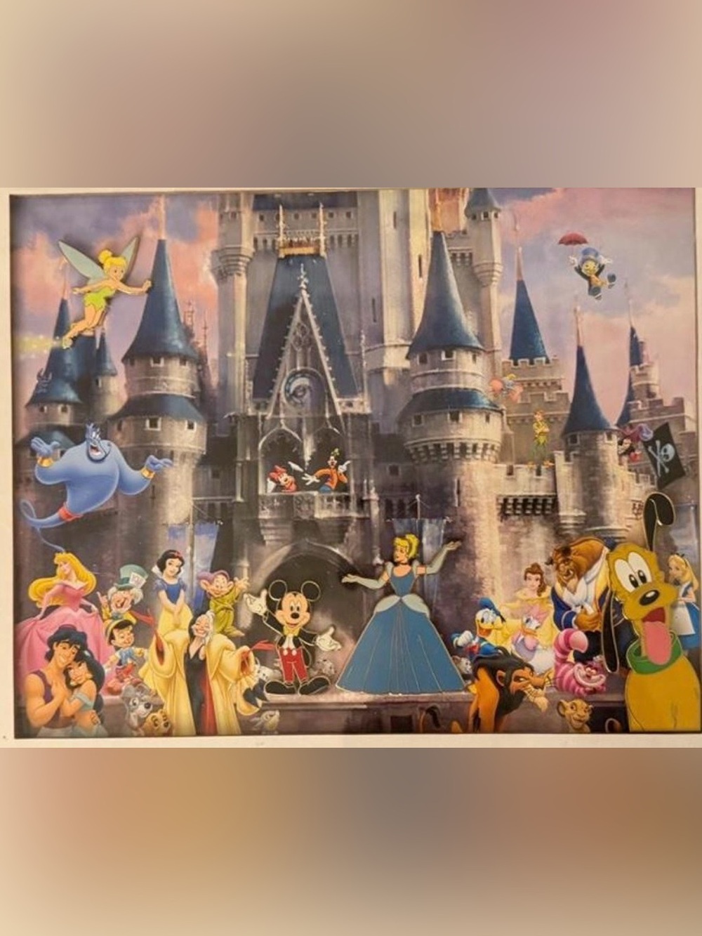 Disney Cinderella Castle 3D Character Pin Framed Wall Art 2006 - Picture 2 of 9